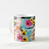 Vintages, florales Muster (2) Kaffeetasse (Vorderseite Links)