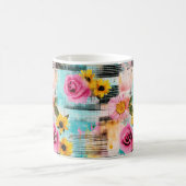 Vintages, florales Muster (2) Kaffeetasse (Mittel)
