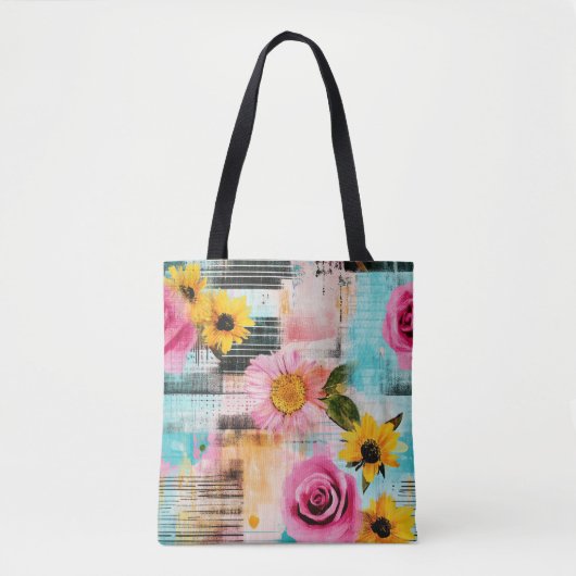 Vintages, florales Muster (2) Tasche (Vorderseite)