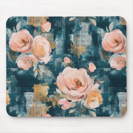 Vintages, florales Muster (3) Mousepad (Vorne)
