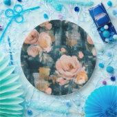 Vintages, florales Muster (3) Pappteller (Party)