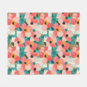 Vintages, florales Muster (4) Fleecedecke (Vorderseite (Horizontal))