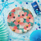 Vintages, florales Muster (4) Pappteller (Party)