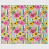 Vintages, florales Muster (7) Geschenkpapier (Flach)