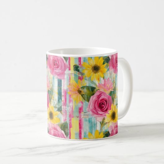 Vintages, florales Muster (7) Kaffeetasse (VorderseiteRechts)
