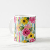 Vintages, florales Muster (7) Kaffeetasse (Vorderseite Links)