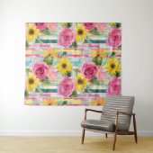 Vintages, florales Muster (7) Wandteppich (Beispiel (Horizontal))