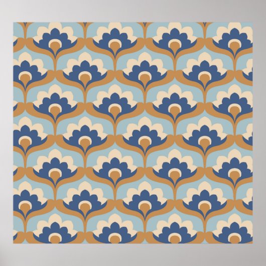 Vintages florales Nahtloses Design. Poster (Vorne)