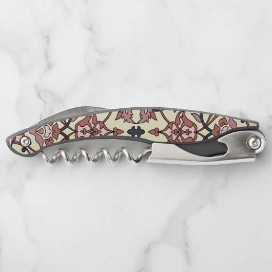 Vintages florales Oriental Kellnermesser (Rückseite)