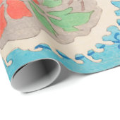 Vintages florales Print japanisches Retro-Muster Geschenkpapier (Rolleneckpunkt)
