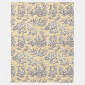 Vintages florales Retro-Grautoilette Fleecedecke (Vorderseite)