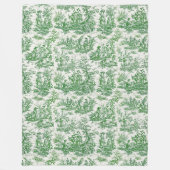 Vintages florales Retro-Grün Fleecedecke (Vorderseite)