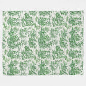 Vintages florales Retro-Grün Fleecedecke (Vorderseite (Horizontal))