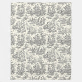 Vintages florales Retrotoile de jouy fette Fleecedecke (Vorderseite)