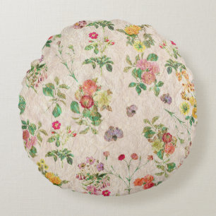 Vintages, florales Rundwirbelkissen Rundes Kissen