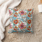 Vintages florales Stickereimuster Kissen (Decke)