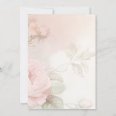 Vintages florales Tee Party Lights Brautparty Einladung (Rückseite)