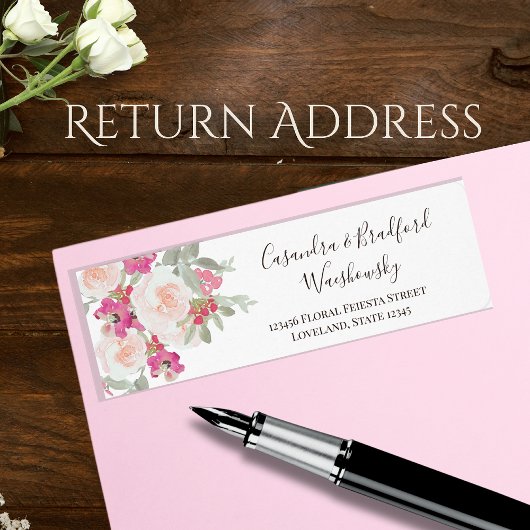 Vintages florales Wasserfarbenpinsel