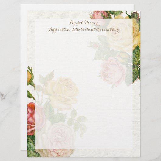 Vintages florales Whitewash Spring Brautparty (Vorne/Hinten)