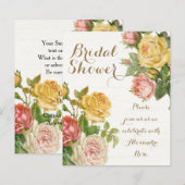 Vintages florales Whitewash Spring Brautparty (Vorne/Hinten)