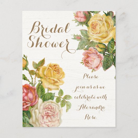 Vintages florales Whitewash Spring Brautparty (Vorderseite)