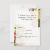 Vintages florales Whitewash Spring Brautparty Einladung (Rückseite)