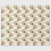 Vintages florales Whitewash Spring Brautparty Geschenkpapier (Flach)