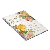Vintages florales Whitewash Spring Brautparty Notizblock (Rechte Seite)