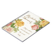 Vintages florales Whitewash Spring Brautparty Notizblock (Linke Seite)