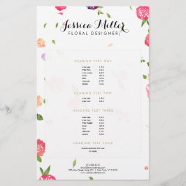 Vintages Floralfarbenes Kunsthandwerk Designer II  Flyer