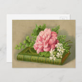 Vintages Florentiner Peony Classy Postkarte (Vorne/Hinten)