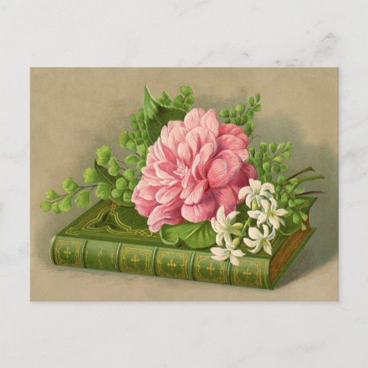 Vintages Florentiner Peony Classy Postkarte (Vorderseite)