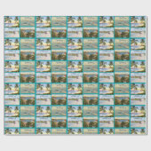 Vintages Florida Keys Scenes Collage Pattern Geschenkpapier (Flach)