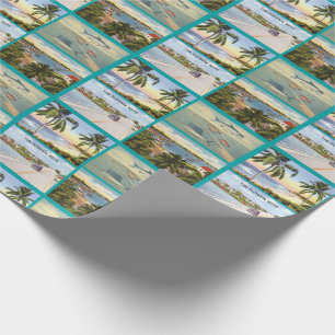 Vintages Florida Keys Scenes Collage Pattern Geschenkpapier