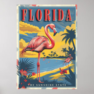 Vintages Florida Paradise Reiseplakat Poster
