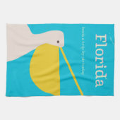 Vintages Florida Pelican Reiseplakat Geschirrtuch (Horizontal)