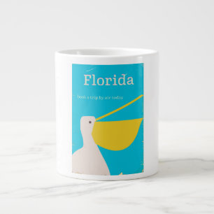 Vintages Florida Pelican Reiseplakat Jumbo-Tasse