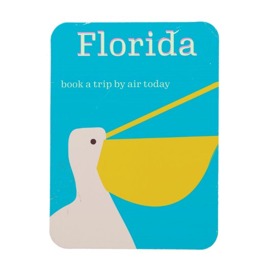 Vintages Florida Pelican Reiseplakat Magnet (Vertikal)