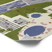 Vintages Florida Reiseplakat, Retro Illustration Poster (Ecke)