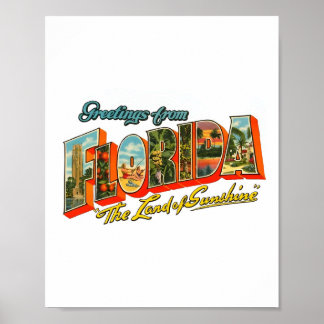 Vintages Florida Travel Logo Poster