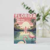 Vintages Florida Travel Poster Poster Postkarte (Stehend Vorderseite)