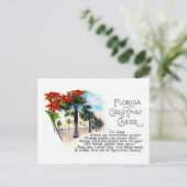 Vintages Florida Weihnachtsgedicht Gruß von 1925 Postkarte (Stehend Vorderseite)