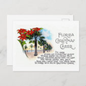 Vintages Florida Weihnachtsgedicht Gruß von 1925 Postkarte (Vorne/Hinten)