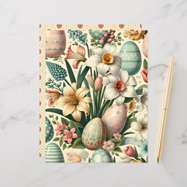 Vintages Floristerbuch (Vorderseite/Rückseite Beispiel)