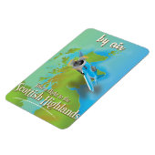 Vintages Flugplakat der schottischen Highlands Magnet (Linke Seite)