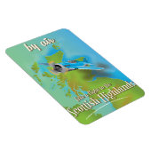 Vintages Flugplakat der schottischen Highlands Magnet (Rechte Seite)