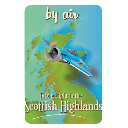 Vintages Flugplakat der schottischen Highlands Magnet (Vertikal)