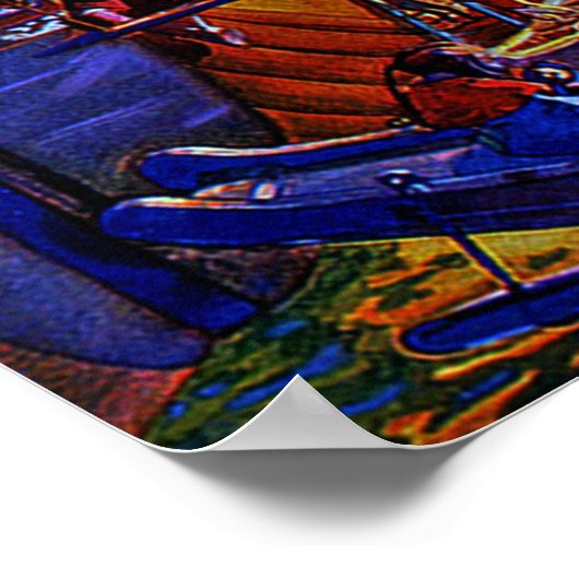 Vintages Flugplakat Poster (Ecke)