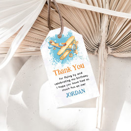 Vintages Flugzeug 1. Geburtstag Party Geschenkanhänger