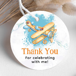 Vintages Flugzeug 1. Geburtstag Party Geschenkanhänger